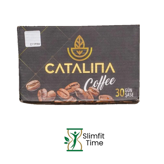 Catalina Coffee classic roast beans and a filled coffee mug