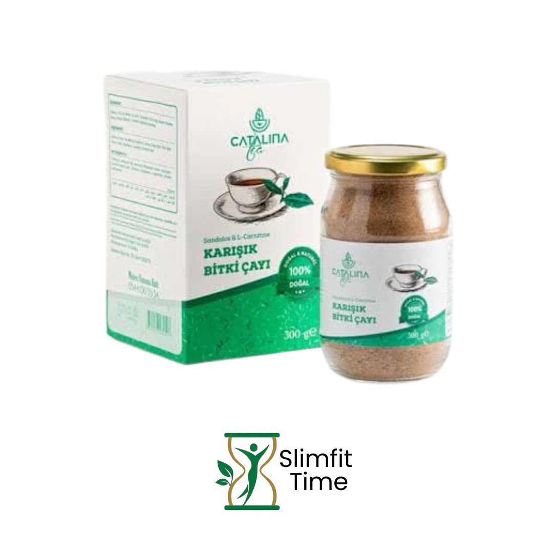 Catalina Herbal Tea pouch and a cup infused with herbs