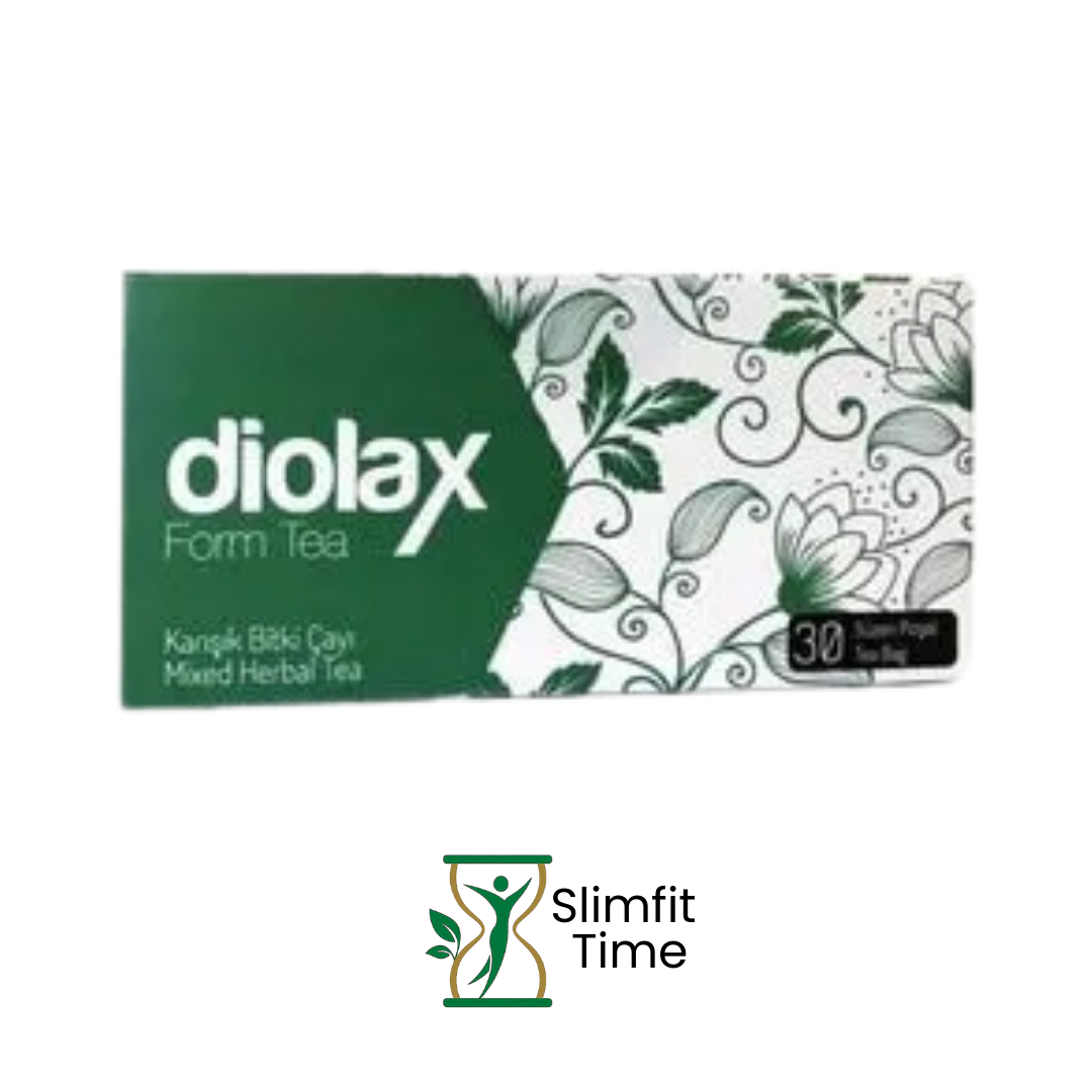 Diolax Tea bag and a calming cup of herbal tea