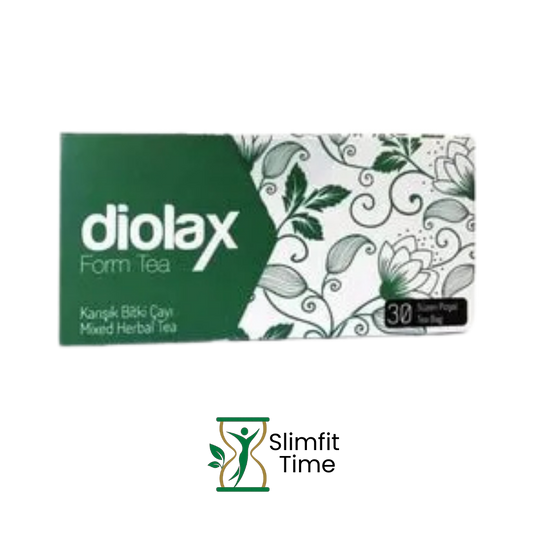 Diolax Tea bag and a calming cup of herbal tea
