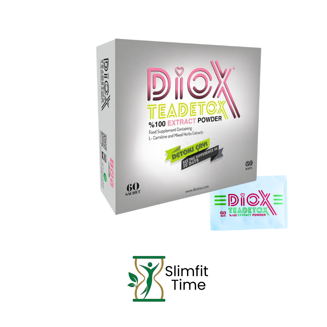 Diox Hologramless Tea box next to a brewed cup of tea