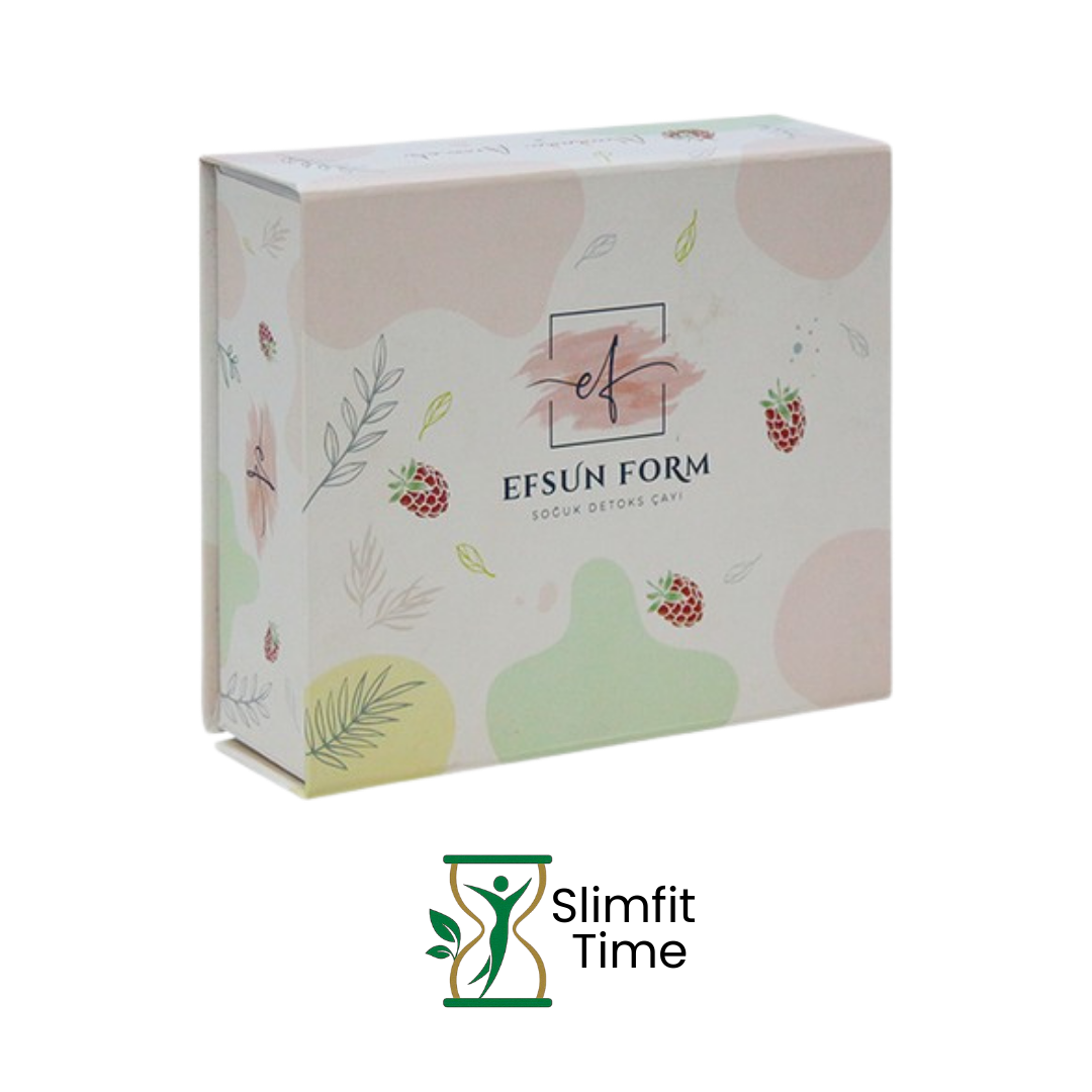 Efsun Form Tea sachet beside a serene cup of herbal infusion