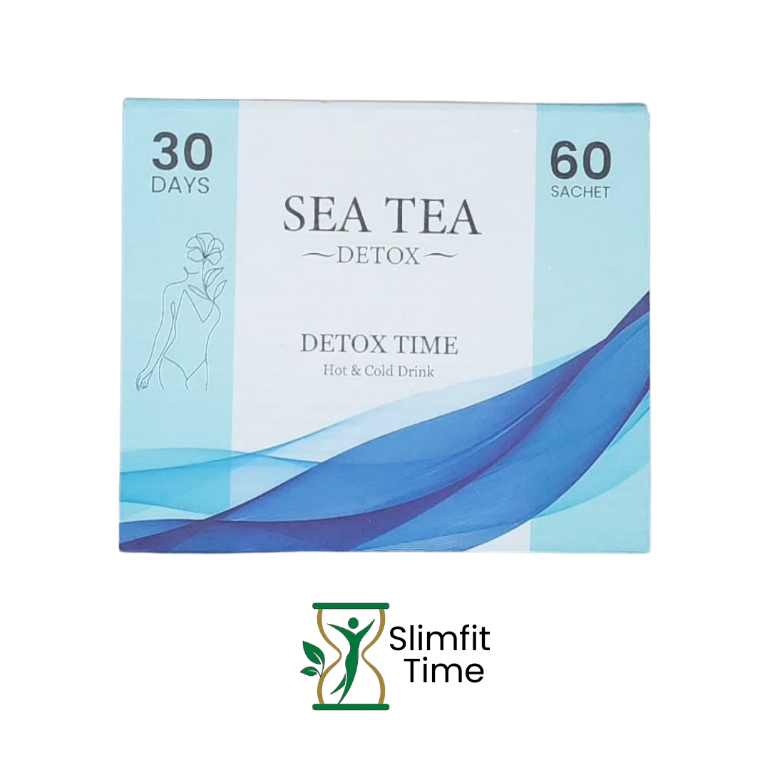 Sea Tea sachet and a sea salt–rimmed teacup